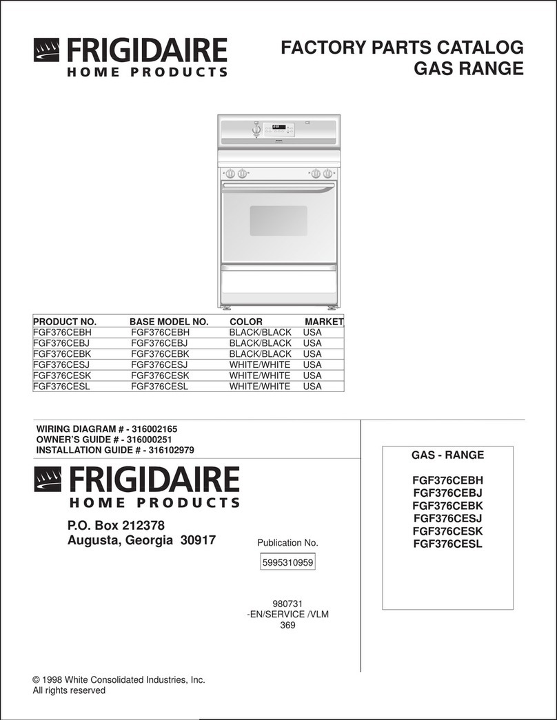 Frigidaire FGF376CEBH Factory parts catalog