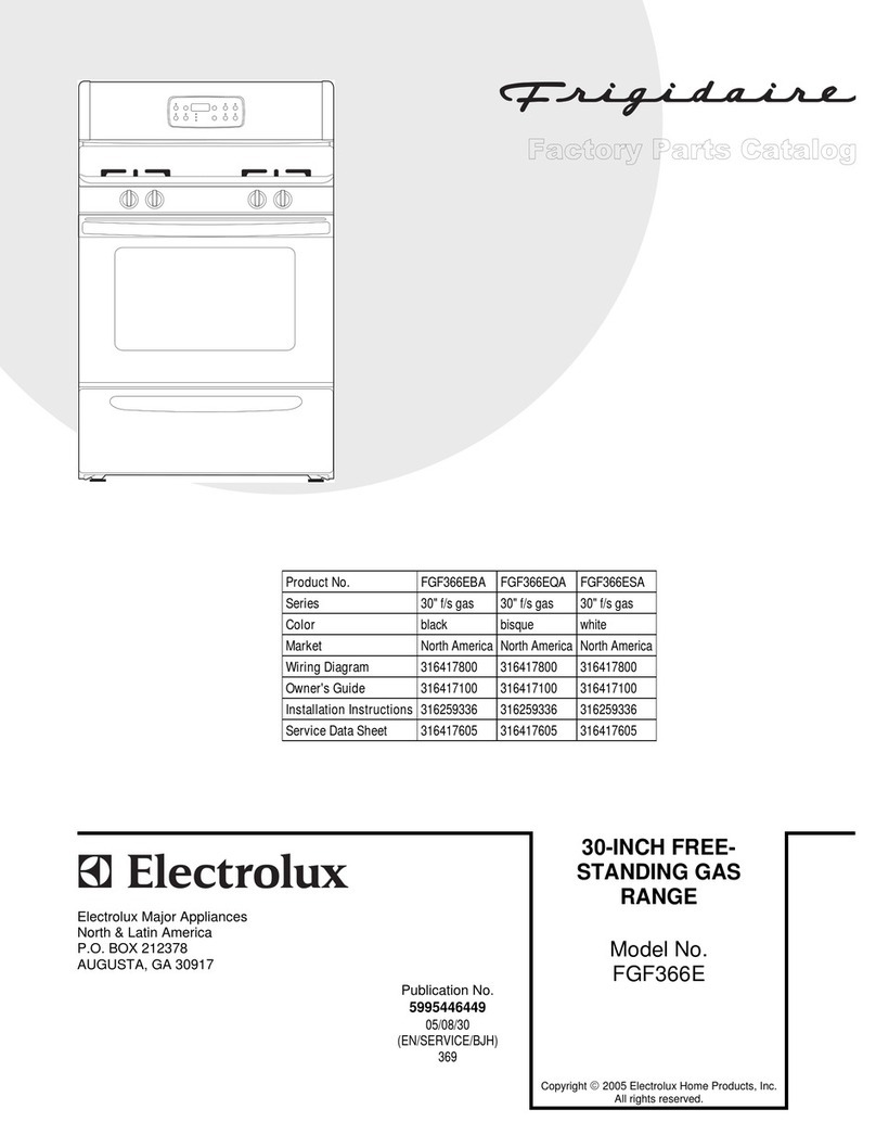 Frigidaire FGF366E Factory parts catalog