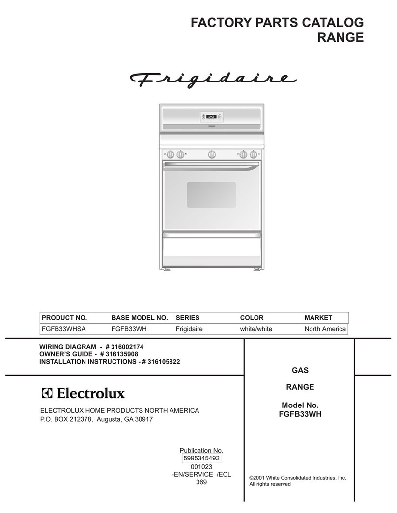 Frigidaire FGFB33WH User manual