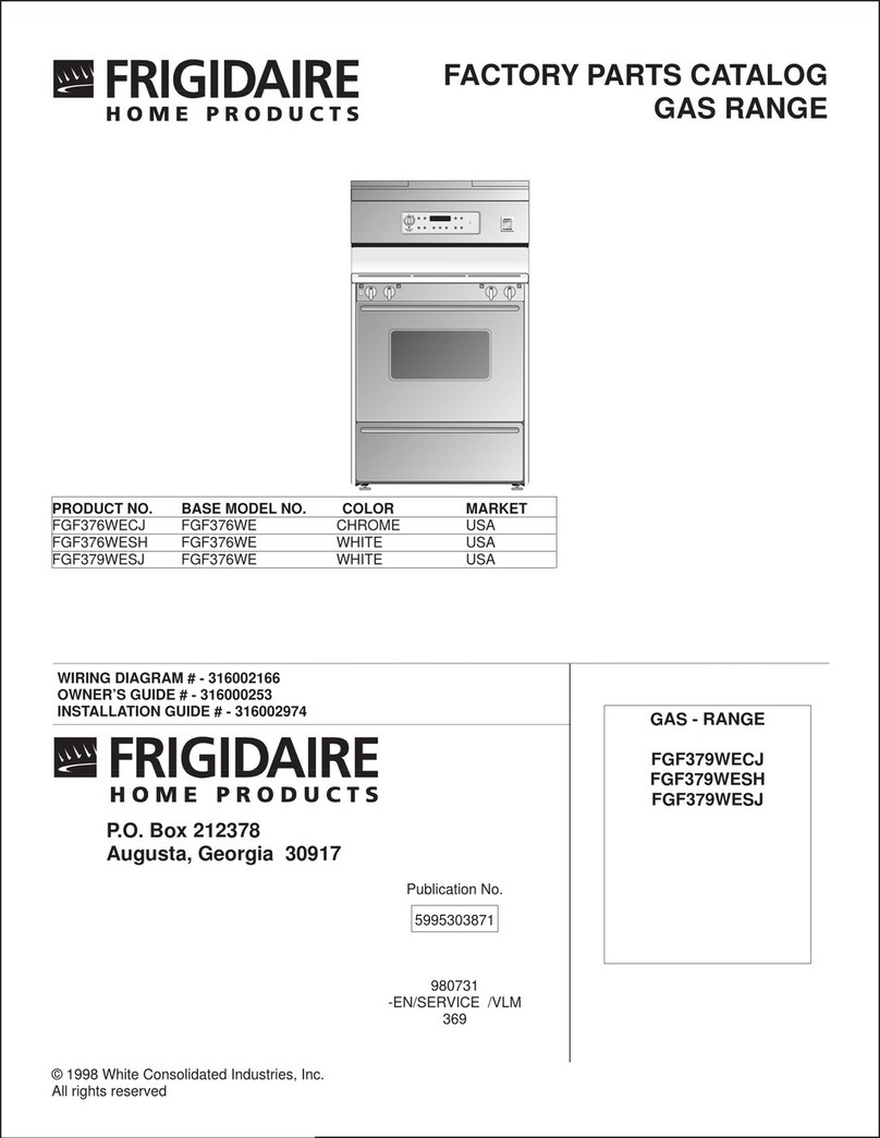 Frigidaire FGF379WECJ User manual