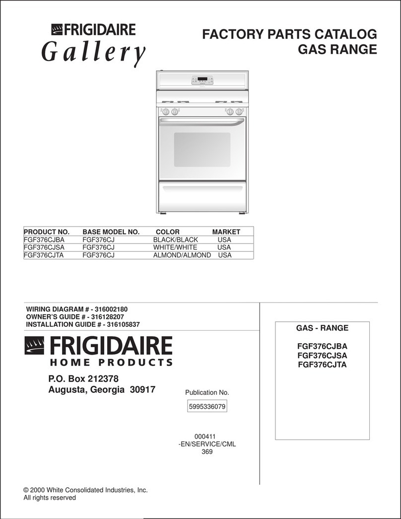 Frigidaire FGF376CJBA User manual Frigidaire FGF376CJBA User manual