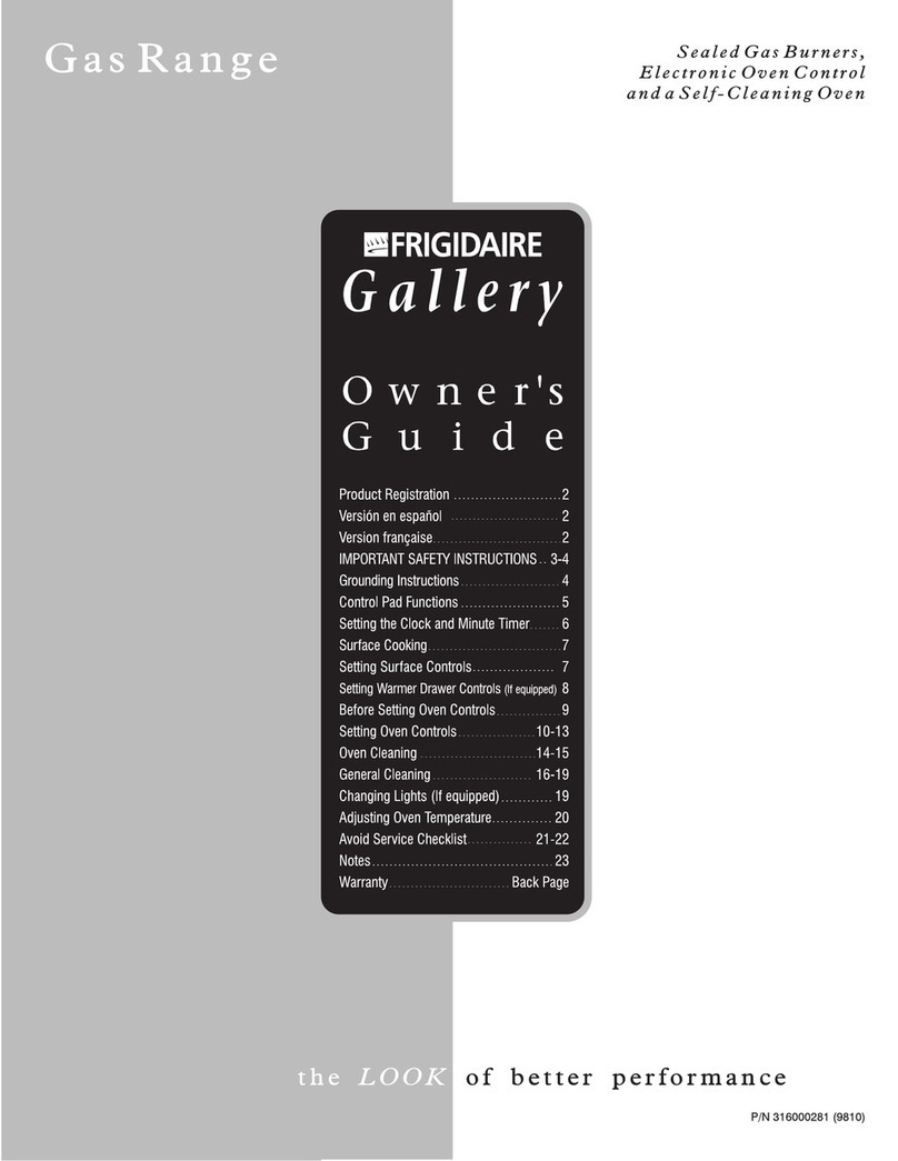 Frigidaire FGF376CETN owner's guide