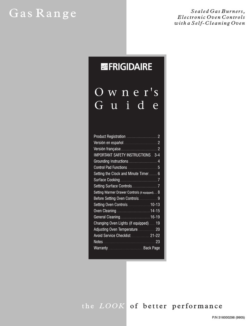 Frigidaire FGF376CETP User manual Frigidaire FGF376CETP User manual