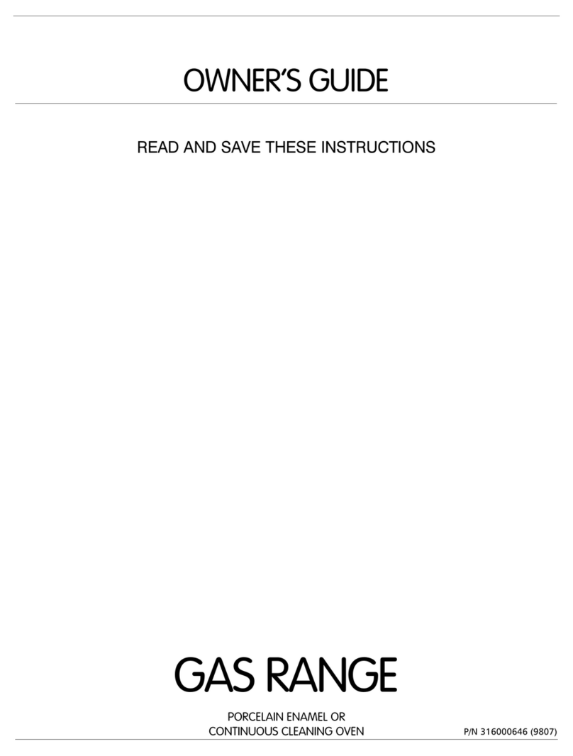 Frigidaire FGF316WGTE User manual Frigidaire FGF316WGTE User manual