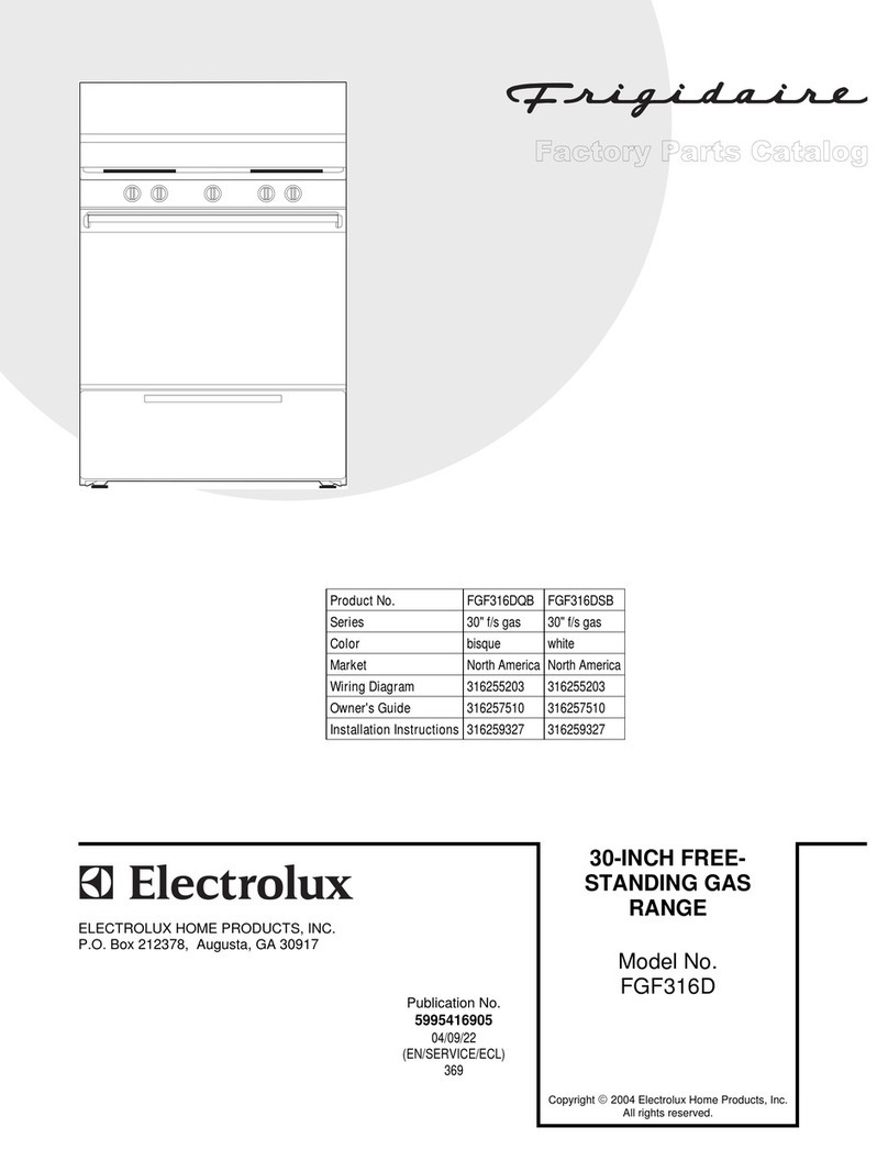 Frigidaire FGF316D Factory parts catalog
