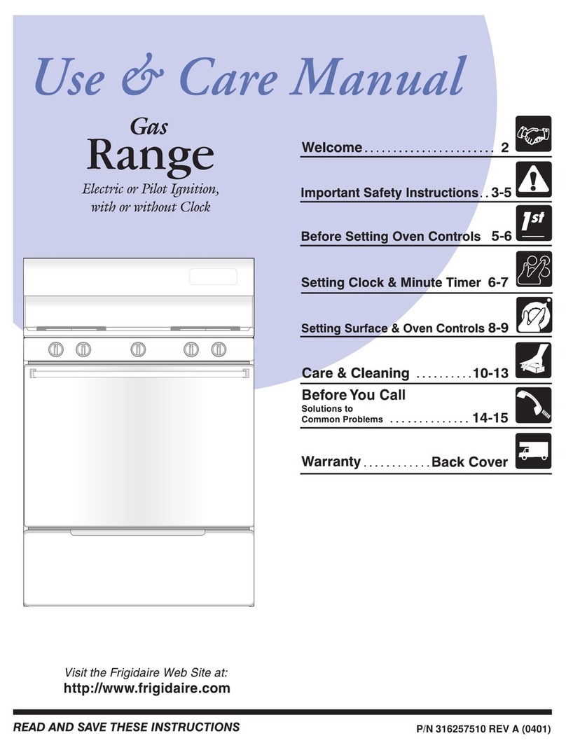 Frigidaire FGF316DSC Use & care manual