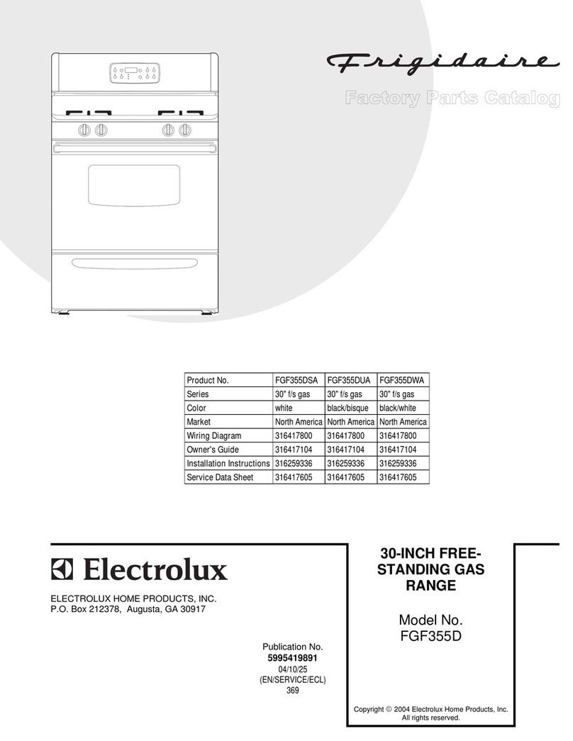 Frigidaire FGF355D Factory parts catalog