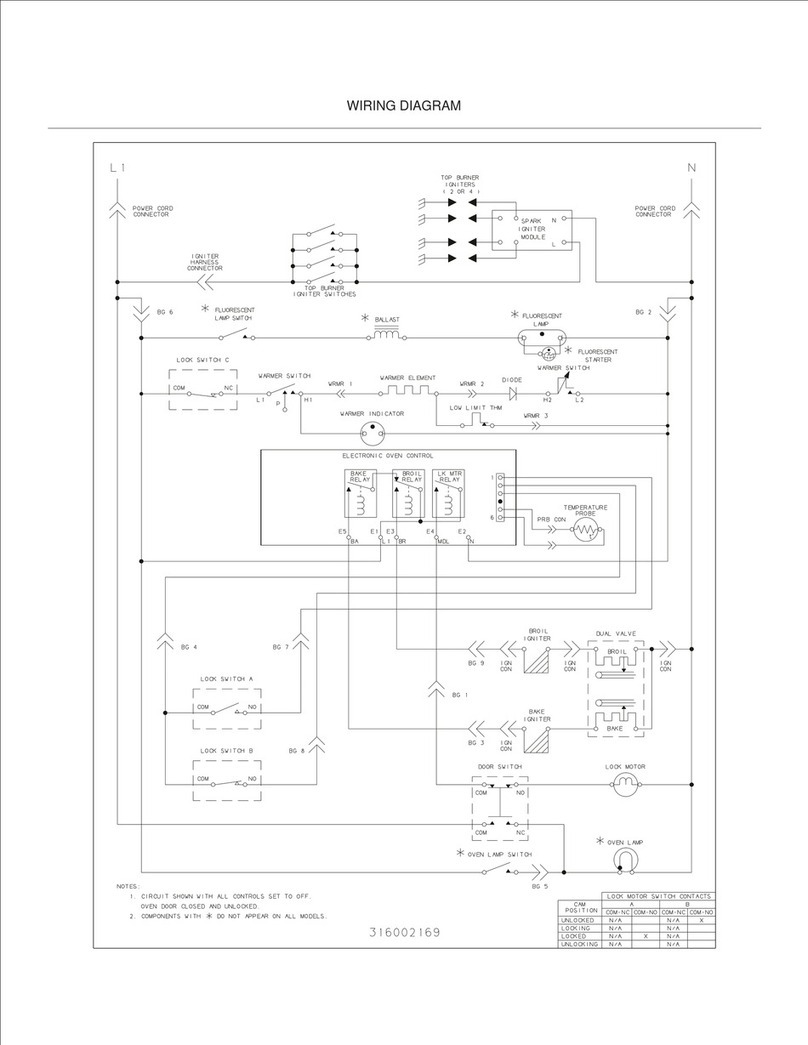 Frigidaire FGF358CGSF Wiring diagram