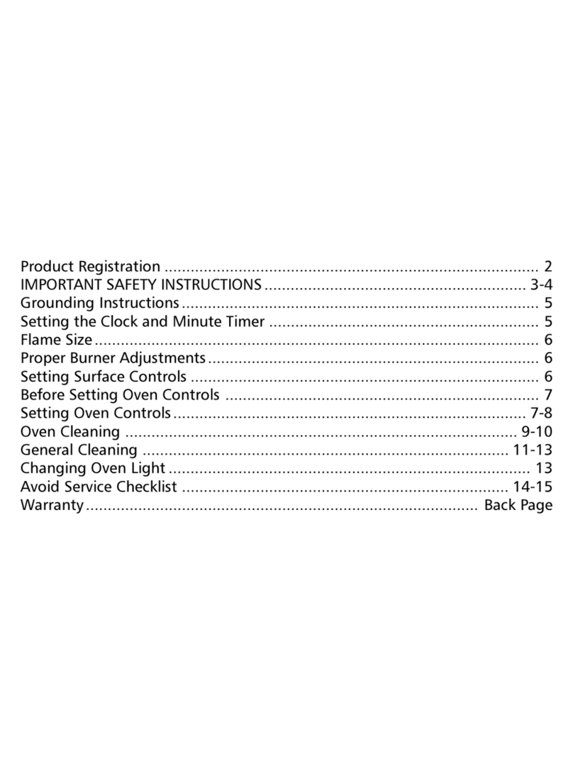 Frigidaire FGF355CGSB User manual Frigidaire FGF355CGSB User manual