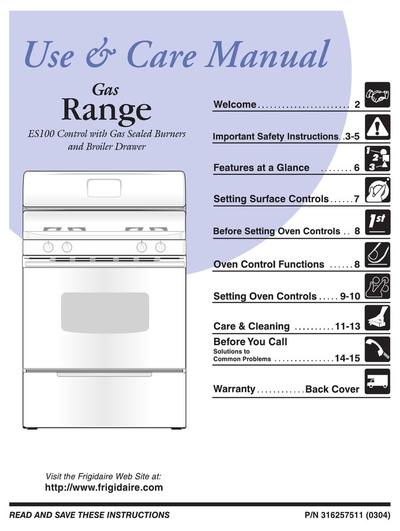 Frigidaire FGF337BCC Use & care manual