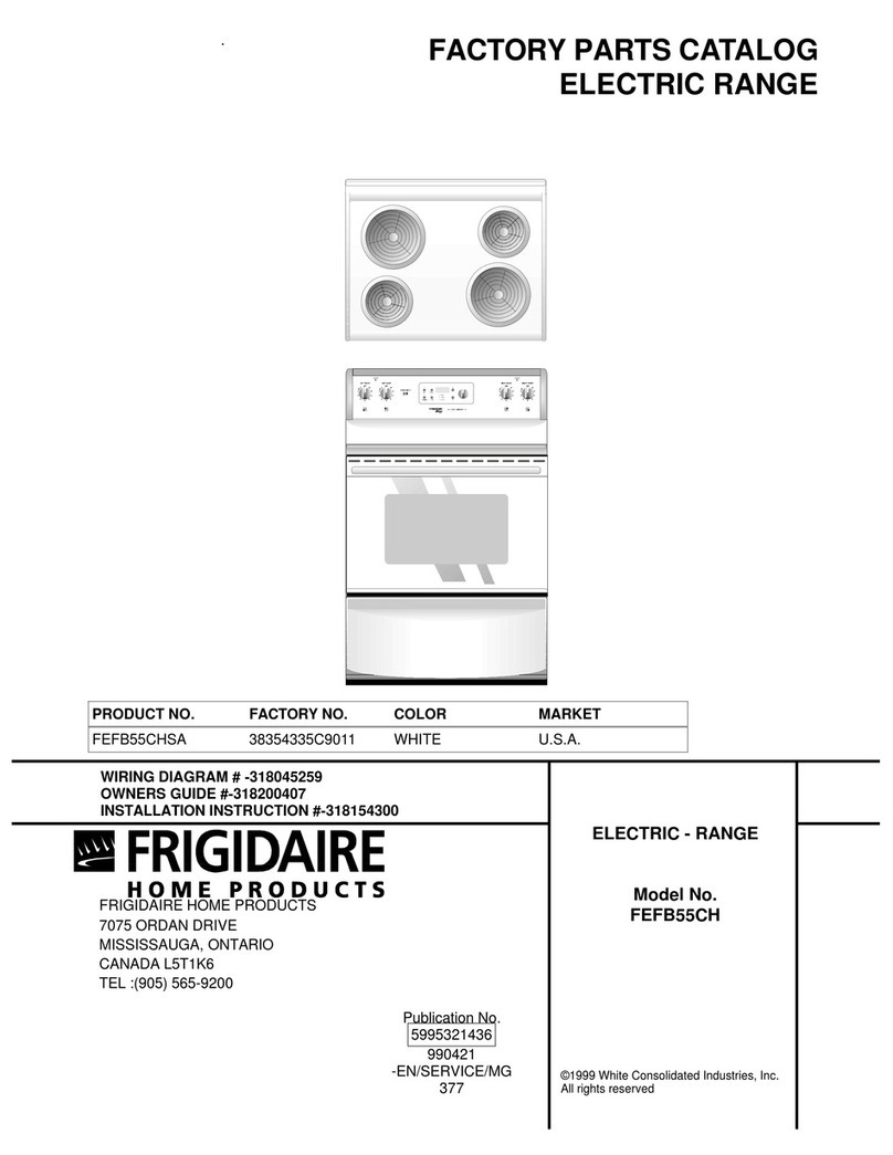 Frigidaire FEFB55CH Factory parts catalog