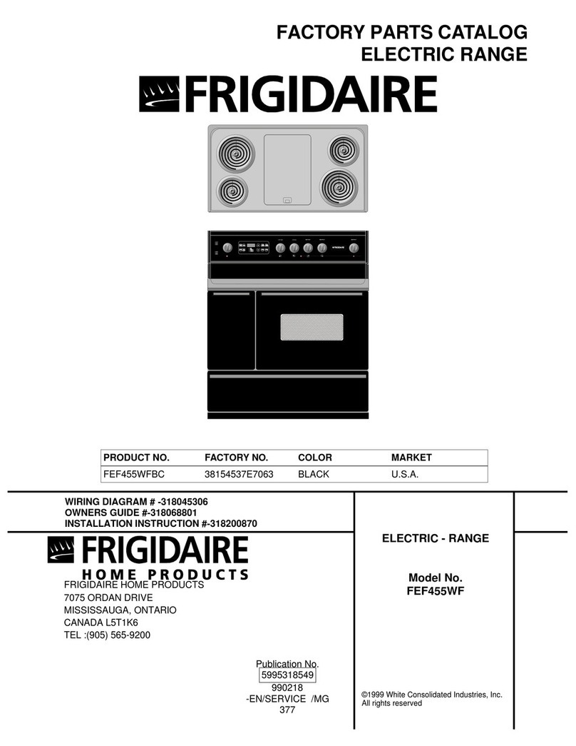 Frigidaire FEF455WF User manual