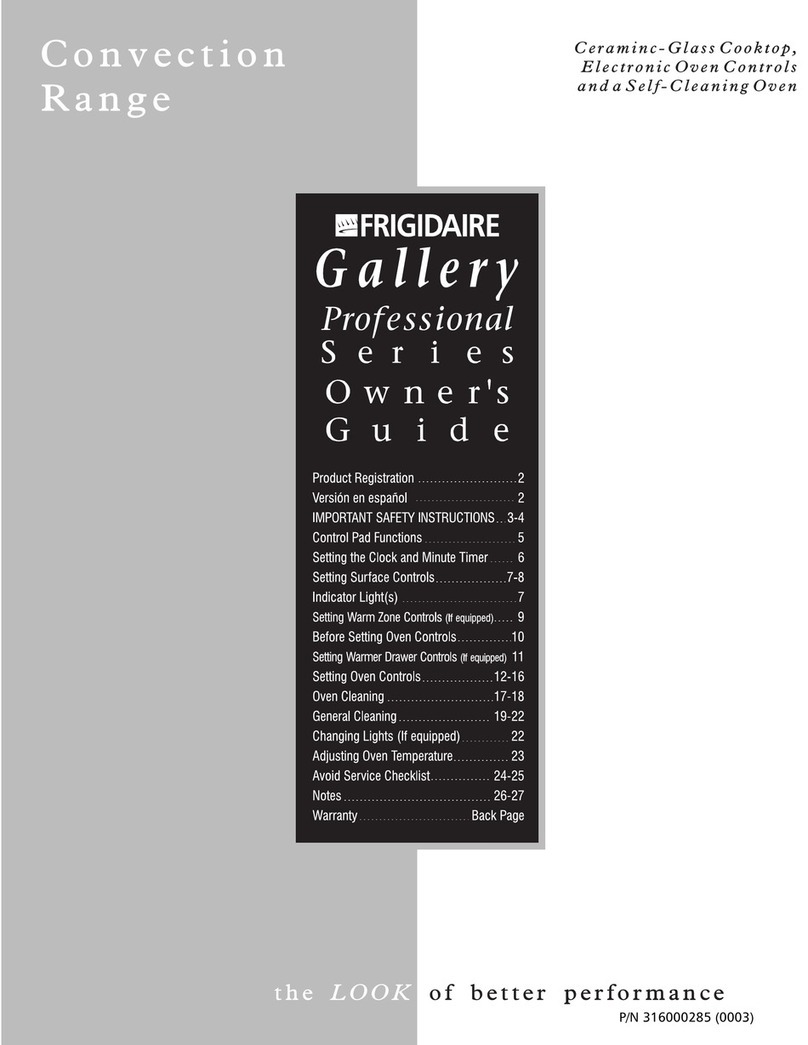 Frigidaire FEF389WFSJ owner's guide Frigidaire FEF389WFSJ owner's guide