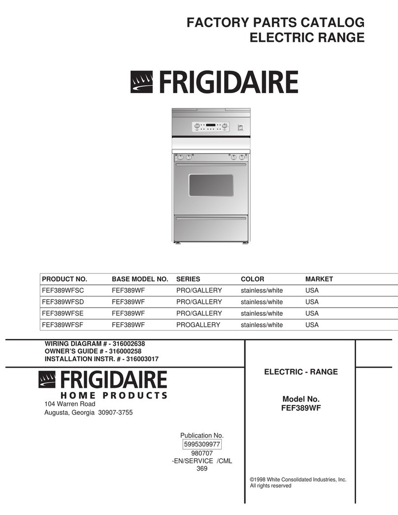 Frigidaire FEF389WF User manual