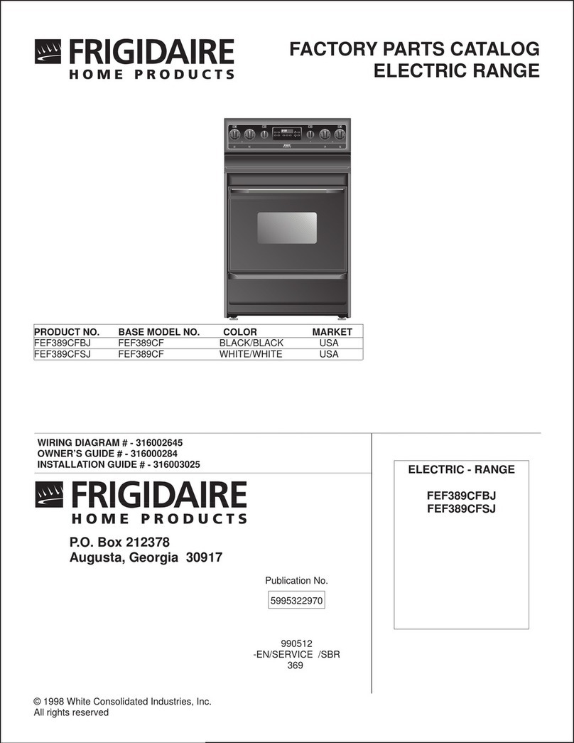 Frigidaire FEF389CFBJ User manual