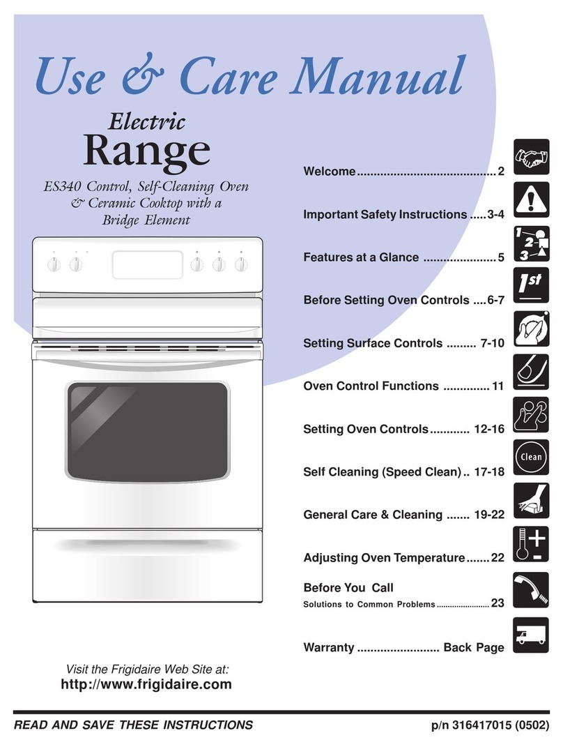 Frigidaire FEFB89ECG User manual
