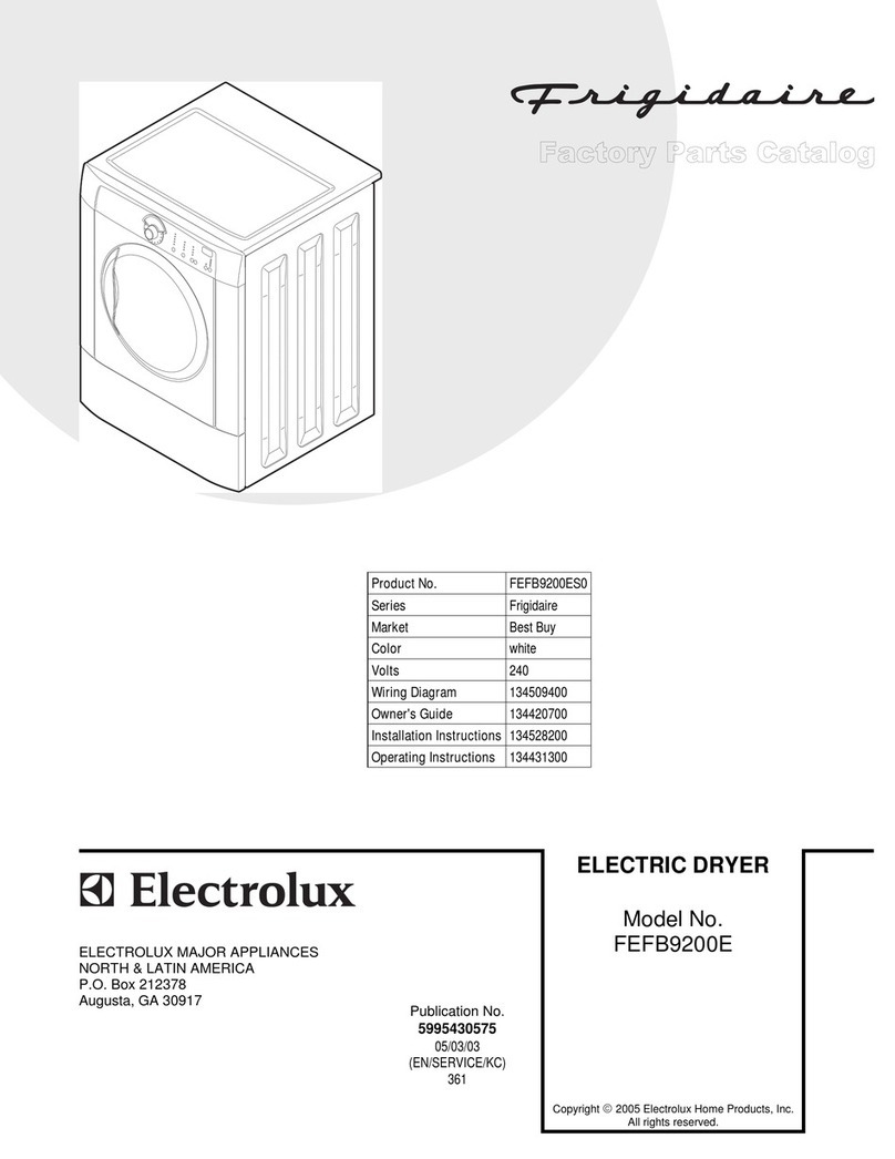 Frigidaire FEFB9200E User manual