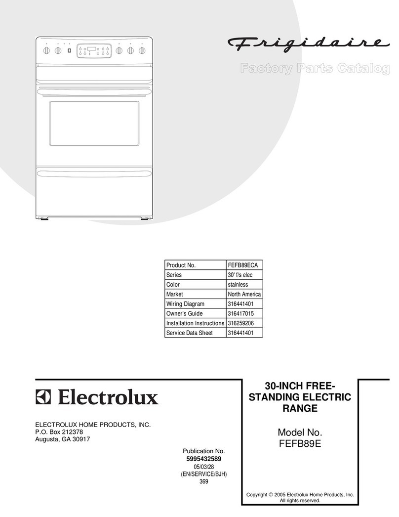 Frigidaire FEFB89E Factory parts catalog