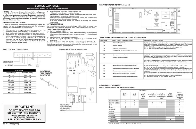 Frigidaire FEFB78DSL User guide