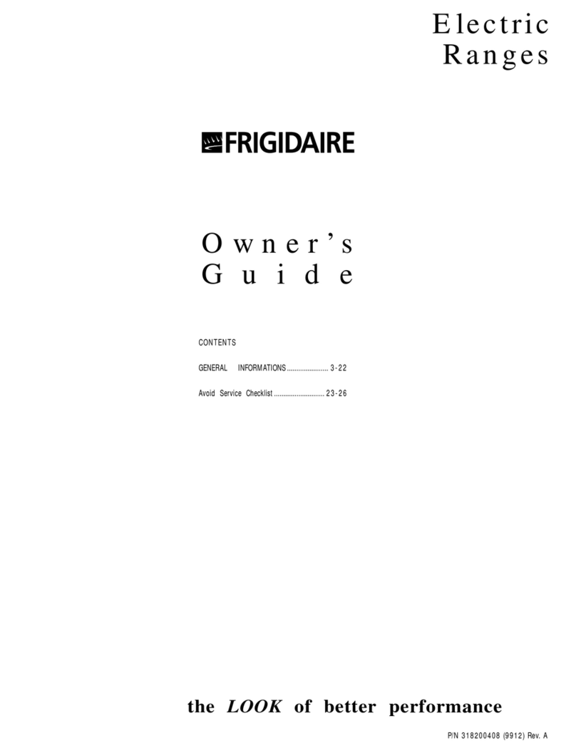 Frigidaire FEFB68CJSA User manual