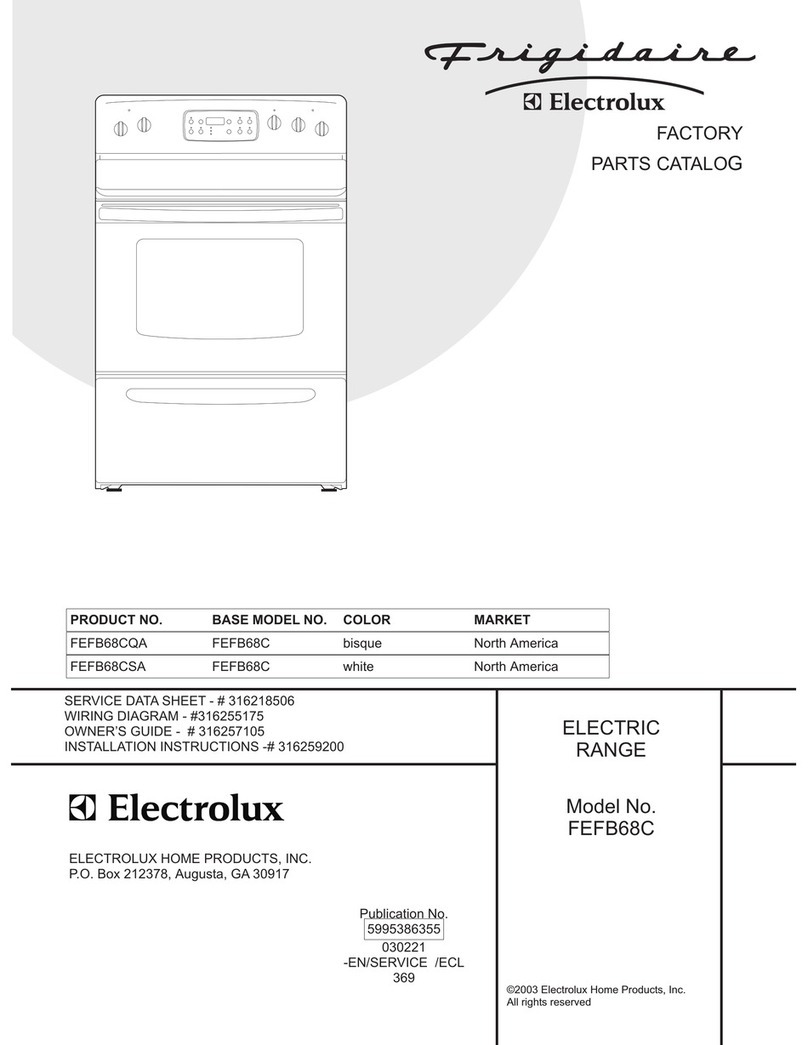 Frigidaire FEFB68C Factory parts catalog Frigidaire FEFB68C Factory parts catalog