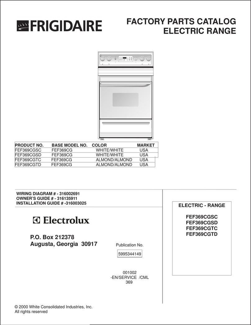 Frigidaire FEF369CGSC User manual