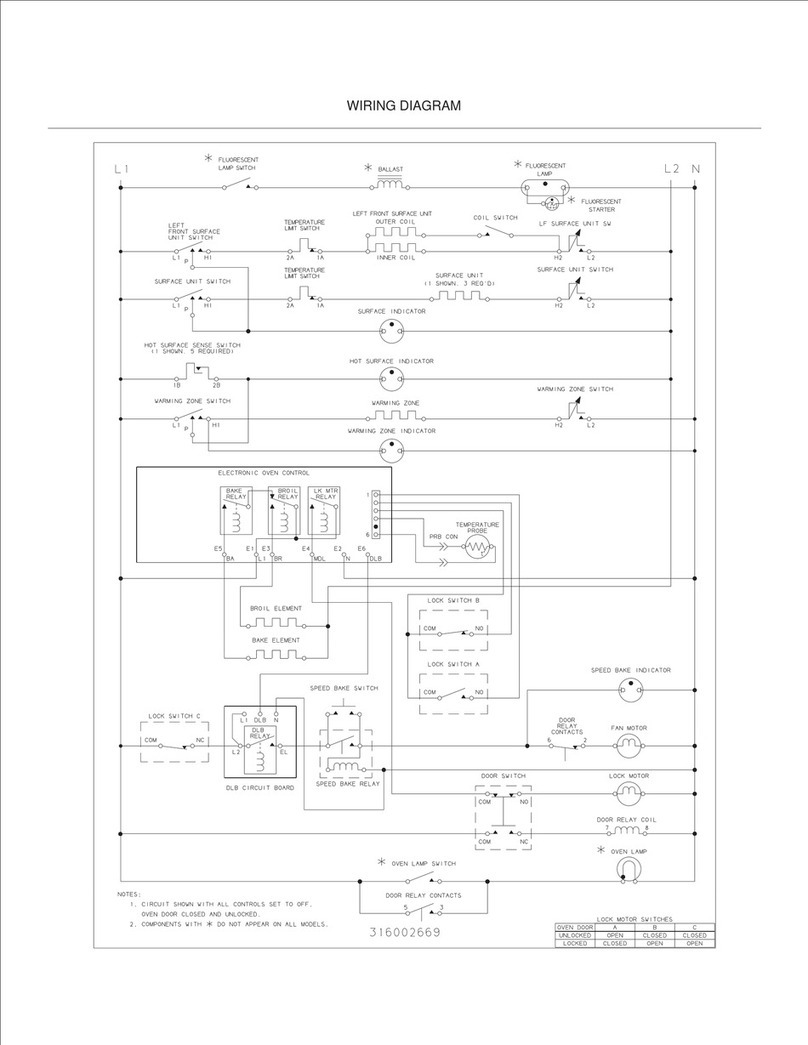 Frigidaire FEF369CGTB Wiring diagram