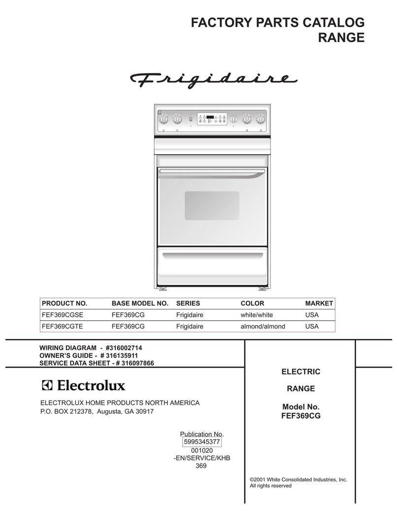 Frigidaire FEF369CG Factory parts catalog