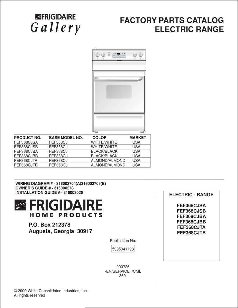 Frigidaire Gallery FEF368CJBB Factory parts catalog
