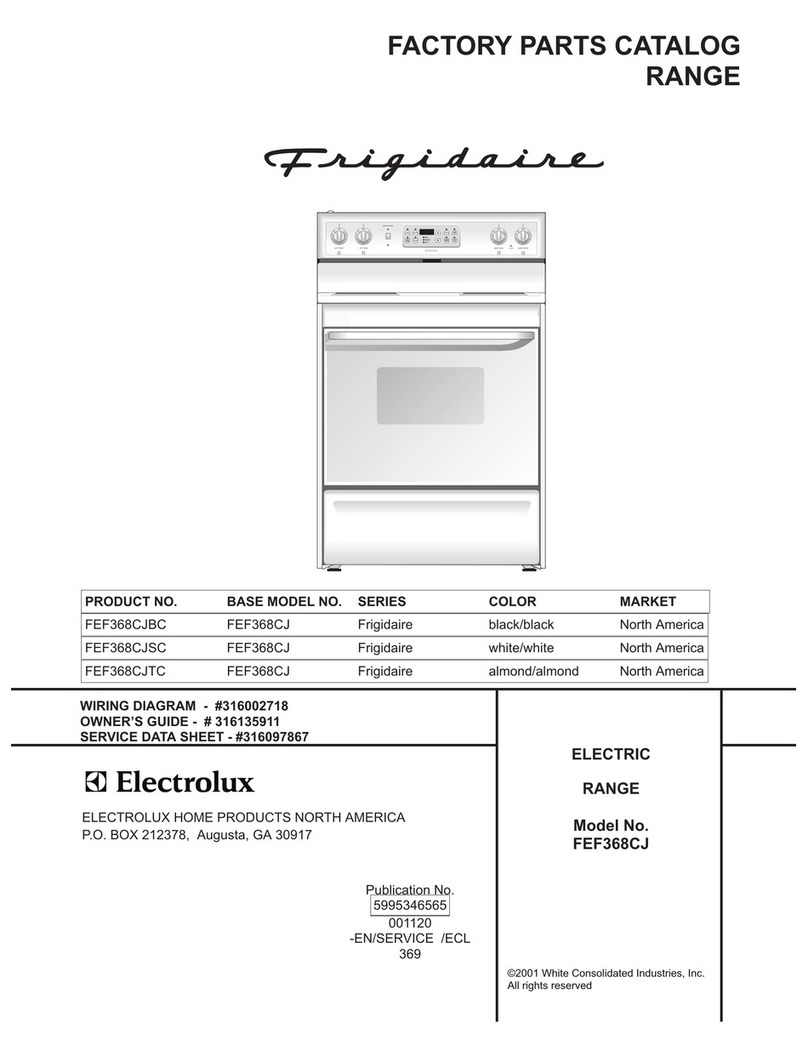 Frigidaire Gallery FEF368CJ Factory parts catalog
