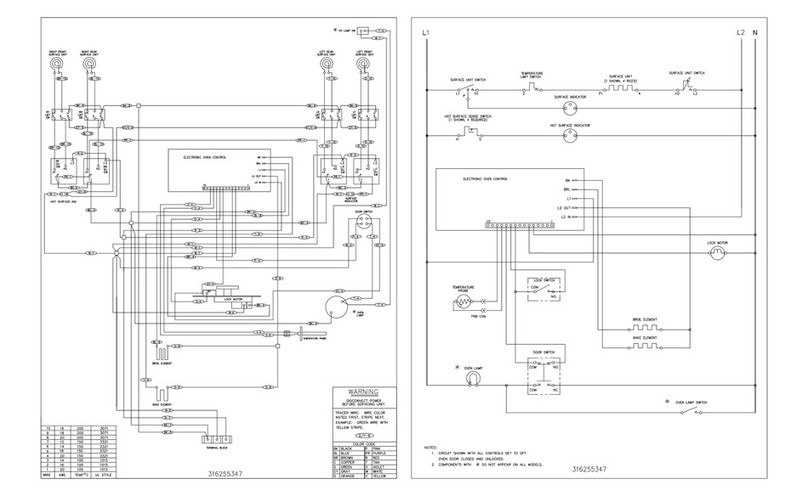 Frigidaire FEF366CSD Wiring diagram