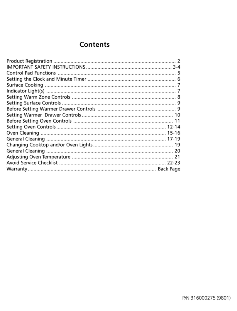 Frigidaire FEF366CGSD User manual