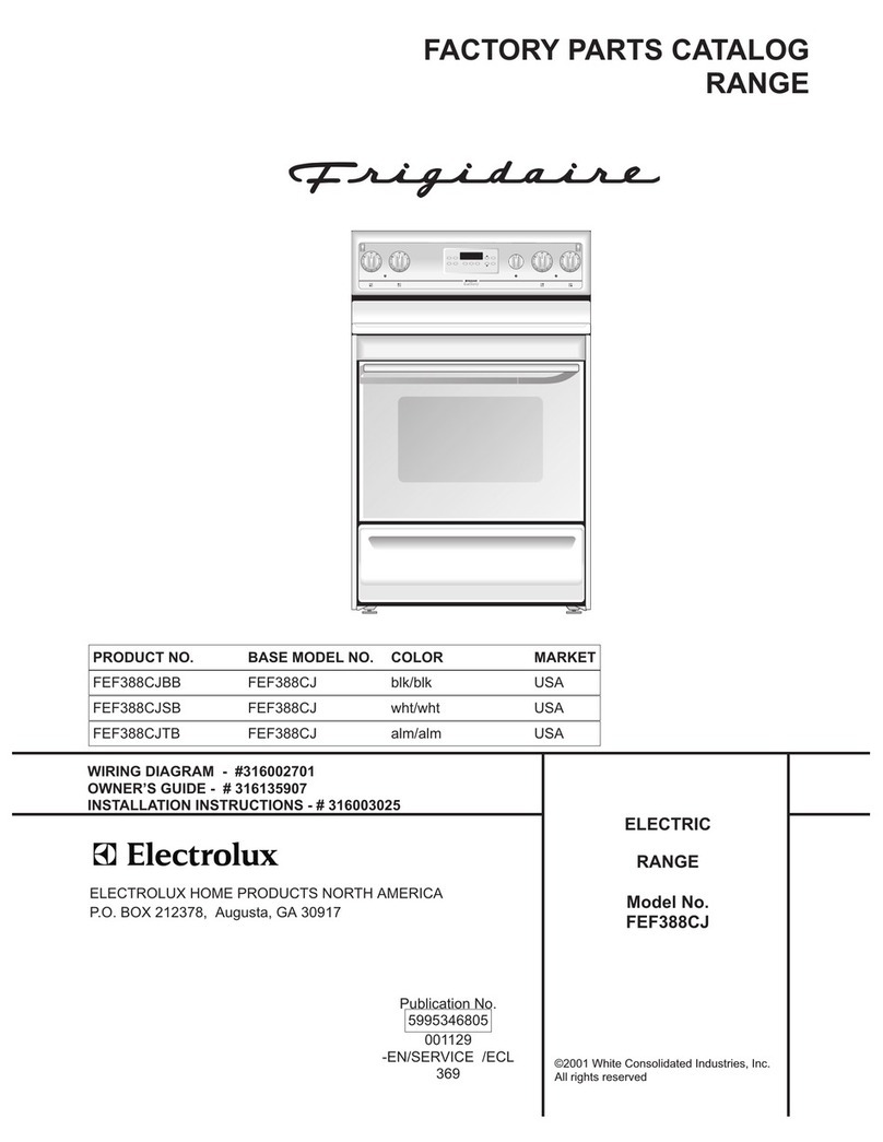 Frigidaire FEF388CJ Factory parts catalog