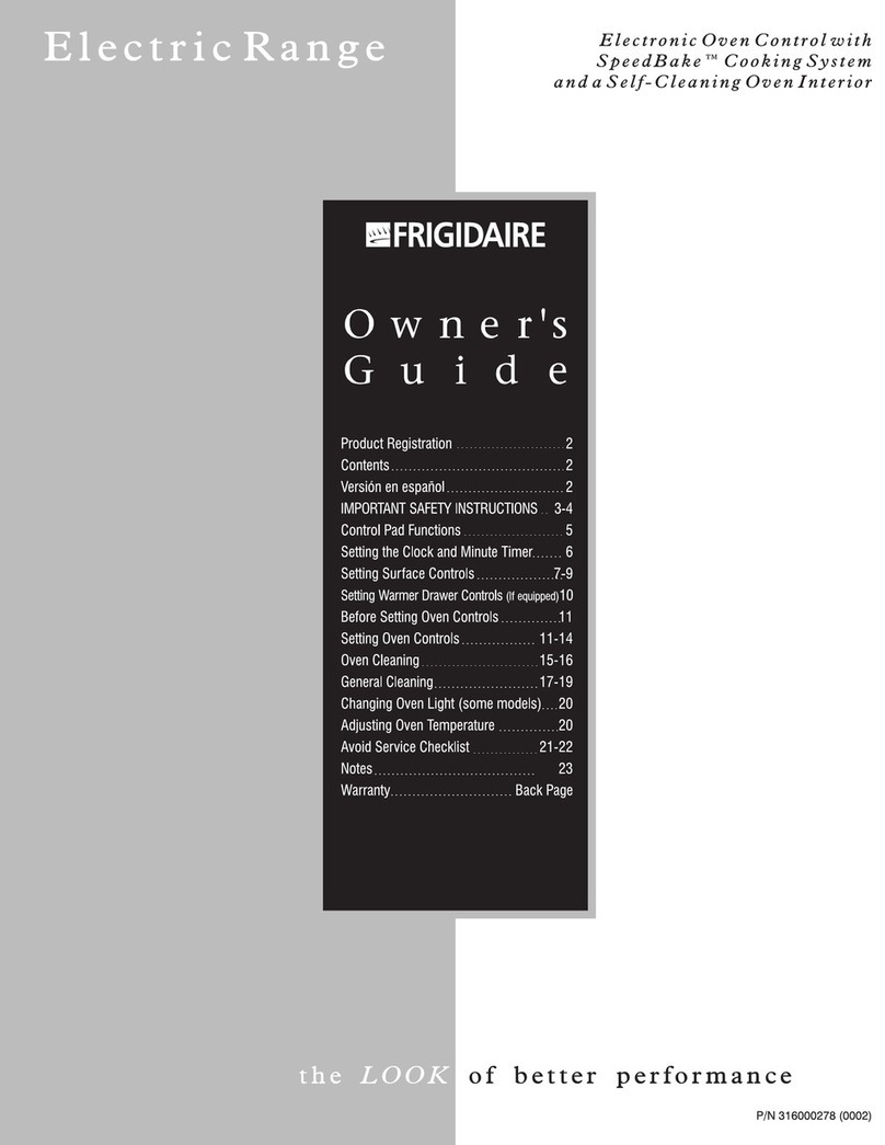 Frigidaire FEF386CJTA User manual