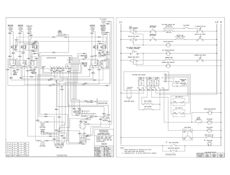 Frigidaire FEF387WJCA Wiring diagram
