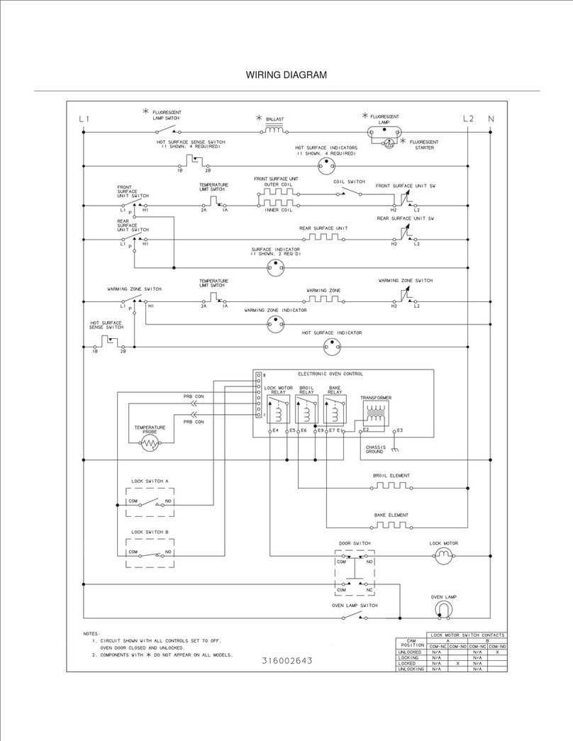 Frigidaire FEF377CFTE Wiring diagram