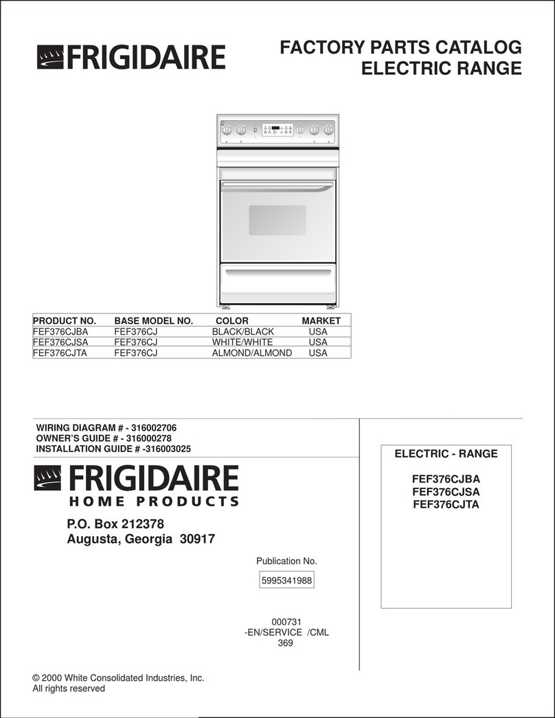 Frigidaire FEF376CJBA User manual
