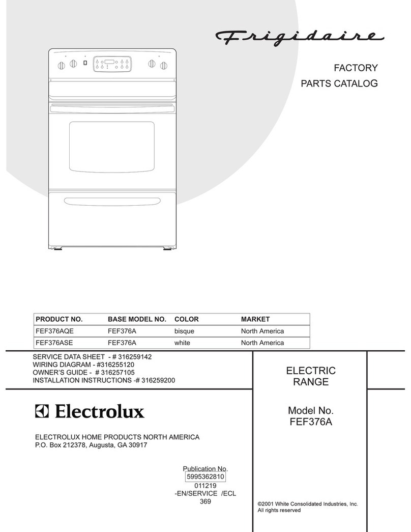 Frigidaire FEF376A Factory parts catalog