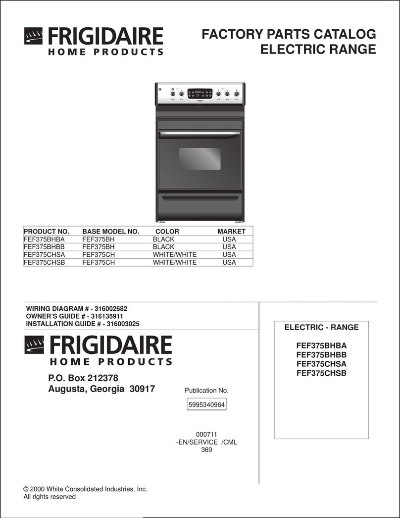 Frigidaire FEF375CHSB User manual Frigidaire FEF375CHSB User manual