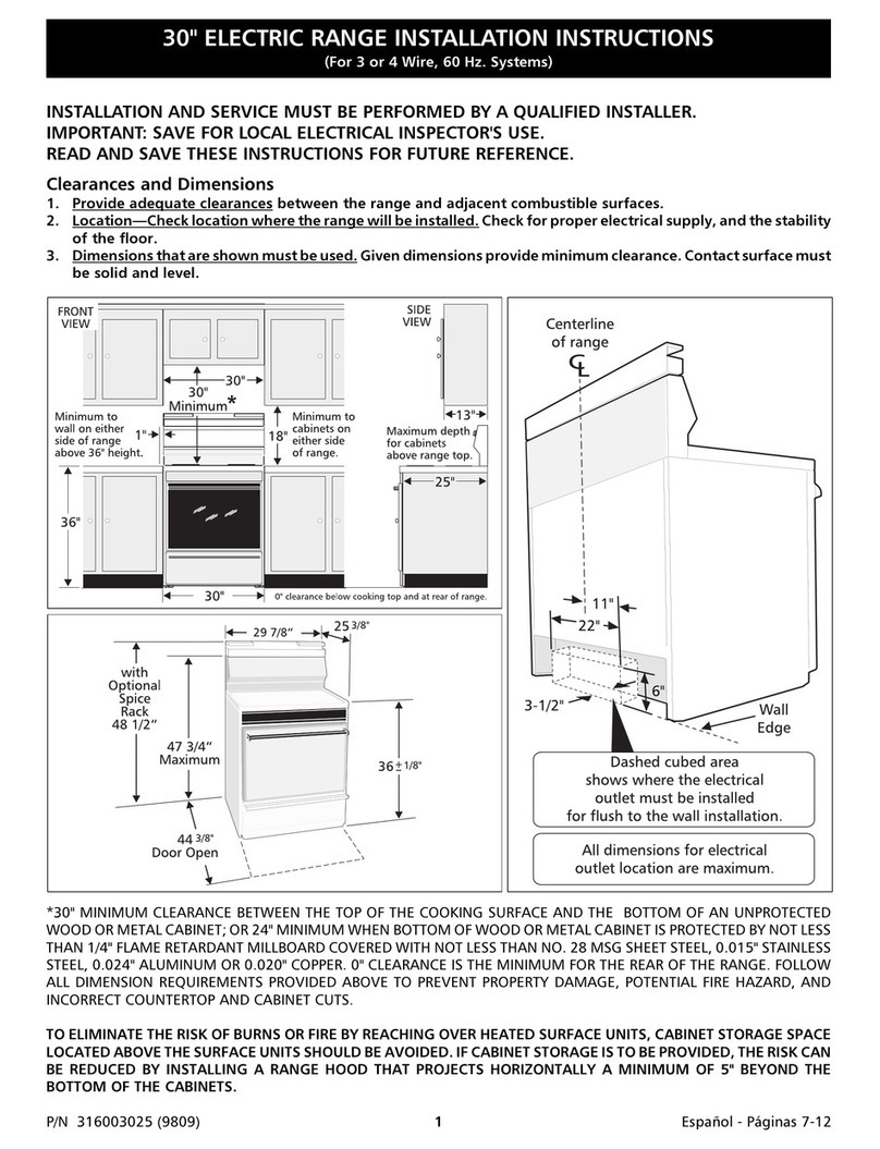 Frigidaire FEFS68CJTC User manual