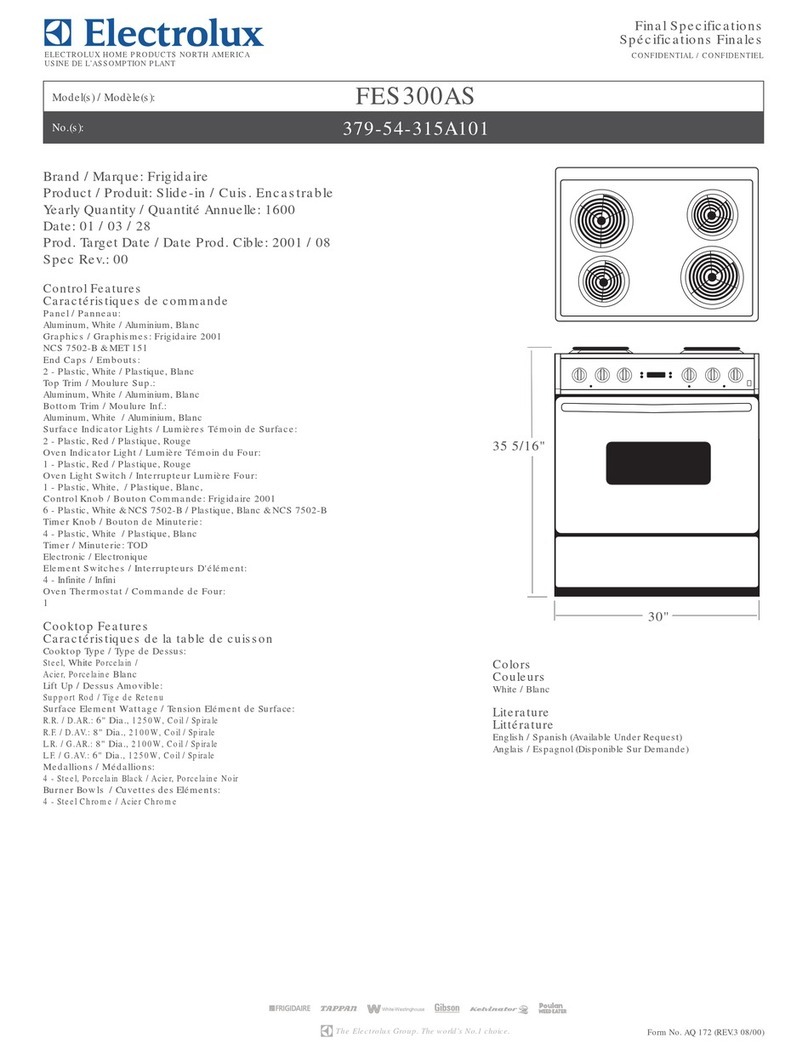 Frigidaire FES300A User manual