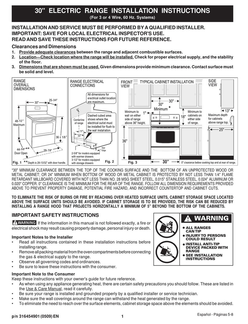 Frigidaire FEFS66DSJ User manual