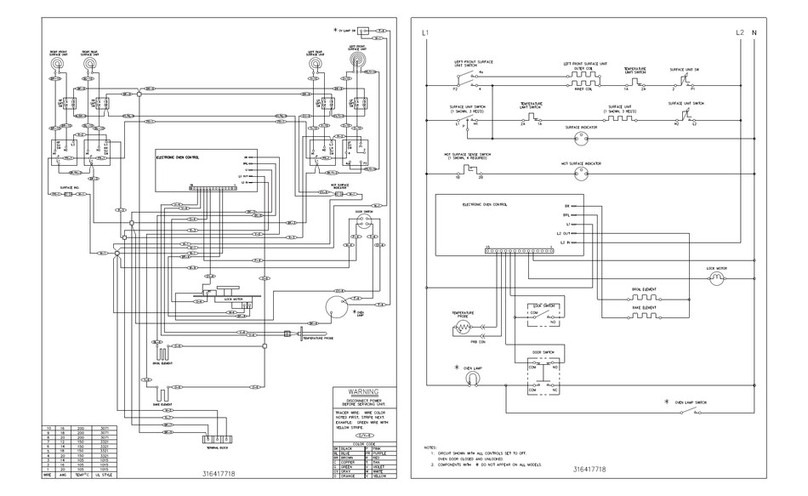 Frigidaire FEFS66D Wiring diagram