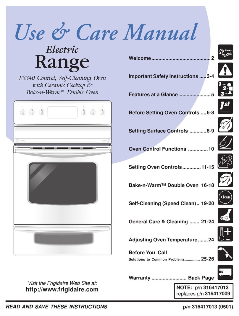 Frigidaire FEFLM605DSD Use & care manual