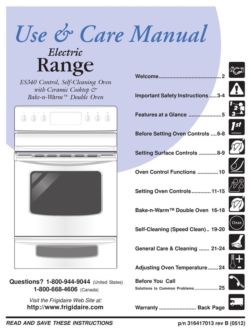 Frigidaire FEFLM66ESC Use & care manual