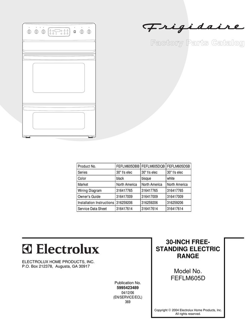 Frigidaire FEFLM605D User manual