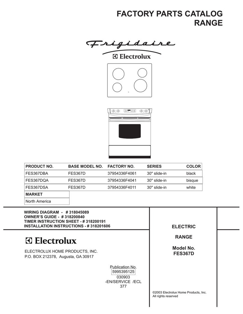 Frigidaire FES367D User manual