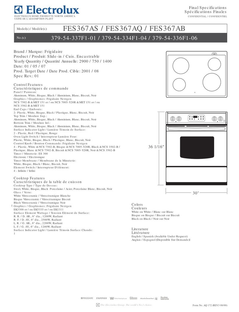 Frigidaire FES367A User manual