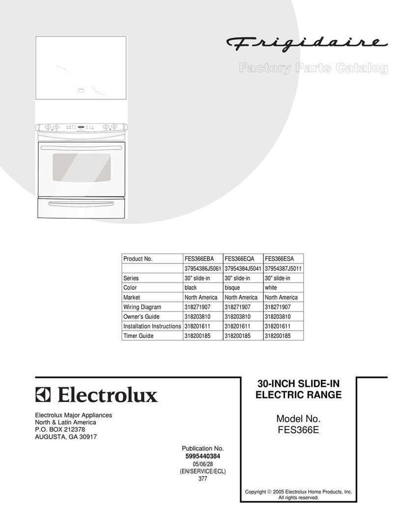 Frigidaire FES366E User manual Frigidaire FES366E User manual