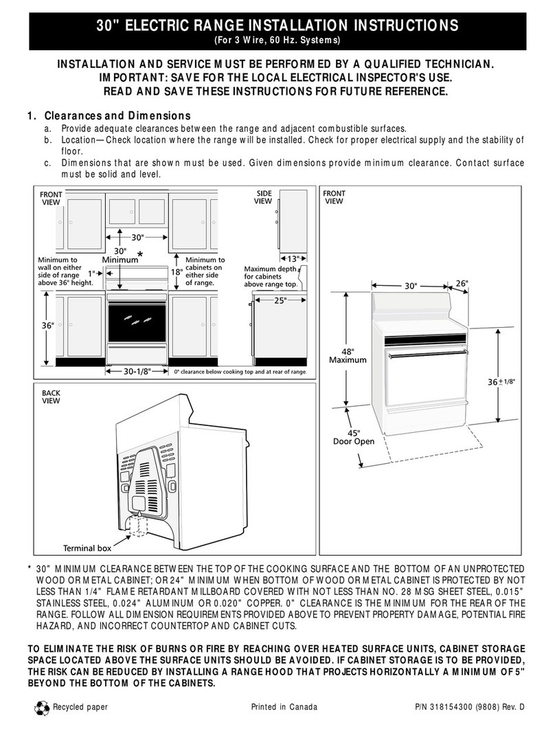 Frigidaire FEFD67CHSE User manual